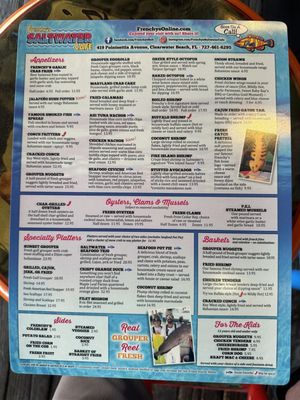 Menu photo 8 Frenchy's Saltwater Cafe Clearwater Beach, FL