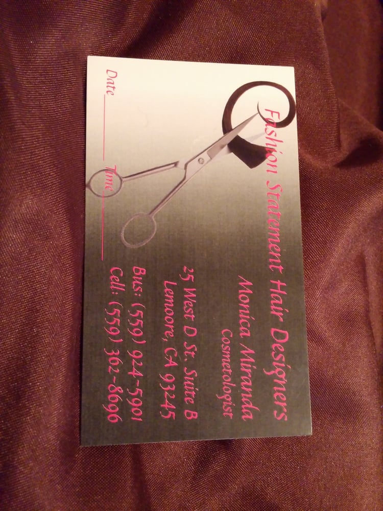 FASHION STATEMENT HAIR DESIGNERS Updated October 2024 25 West D St