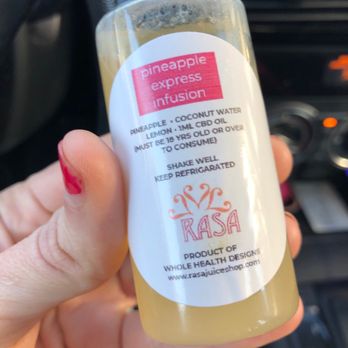 RASA Juice Shop - CBD oil elixir that helps my back pain tremendously. - Juice Bars & Smoothies Near Me - Annapolis, Maryland RASA Juice Shop - CBD oil elixir that helps my back pain tremendously. - Juice Bars & Smoothies Near Me - Annapolis, Maryland