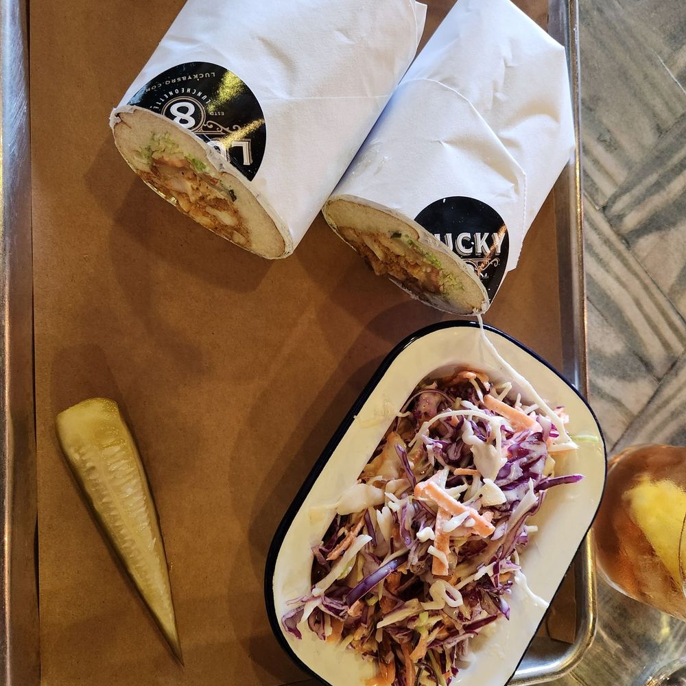 Lucky 8 - Shrimp Po'Boy and Cole Slaw - Sandwiches Near Me - Sarasota, Florida Lucky 8 - Shrimp Po'Boy and Cole Slaw - Sandwiches Near Me - Sarasota, Florida