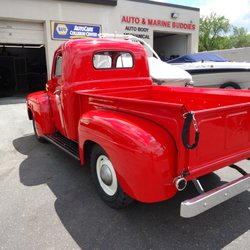Auto & Marine Buddies - Final Buffing, Polishing and Detailing. 1949 Ford Pickup Truck..The owner had it back in time for the 2016 Hopkins Raspberry Parade!