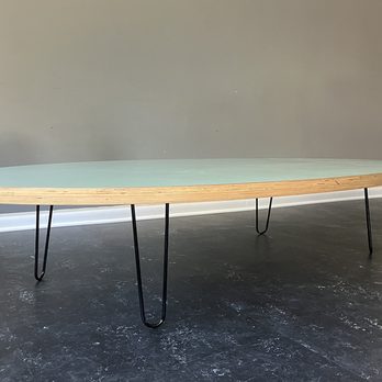 First Choice Powder Coating - Table Legs installed on the table top - Powder Coating Near Me - Naperville, Illinois