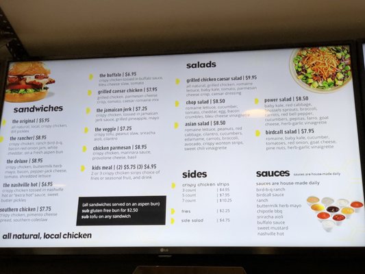 Menu photo 2 Birdcall Denver, CO