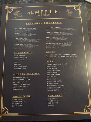 Menu photo 4 Semper Fi Oklahoma City, OK