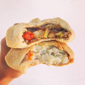 Pasty Kitchen - Veggie (on top) and small Chicken pasties - British Near Me - Los Alamitos, California Pasty Kitchen - Veggie (on top) and small Chicken pasties - British Near Me - Los Alamitos, California