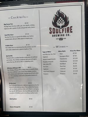 Menu photo 3 Soul Fire Brewing Roanoke, TX