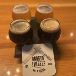Broken Timbers Brewing Company - Seltzers In the front  IPA and a Blonde  behind.