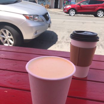 Red Kettle Coffee - Ray of sunshine latte - Coffee & Tea Near Me - Summerland, California Red Kettle Coffee - Ray of sunshine latte - Coffee & Tea Near Me - Summerland, California