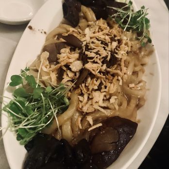 Beyond Sushi - Black Truffle Udon with shiitake cream sauce (my favorite) - Vegan Near Me - New York, New York