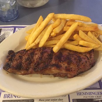 Fraternal Order of Eagles - New York Strip Steak with a side of French Fries!  Delicious! - Restaurants Near Me - Somerset, Pennsylvania