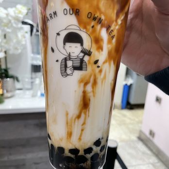 Gotcha Tea House - 3. Brown Sugar Fresh Milk with Boba & Cheese Foam - Tea Rooms Near Me - Rosemead, California