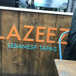 Lazeez Lebanese Tapas - Counter sign