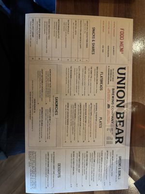Menu photo 8 Union Bear Brewing Company Plano, TX Menu photo 8 Union Bear Brewing Company Plano, TX
