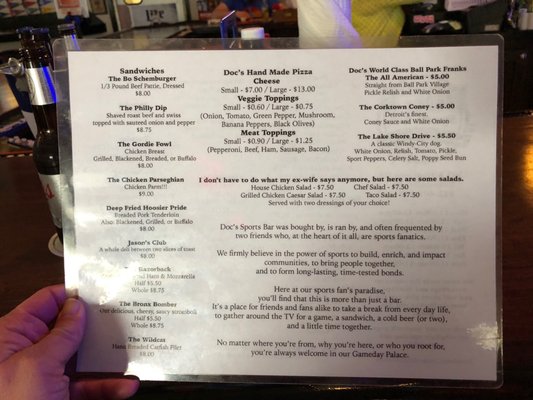 Menu photo 4 Doc’s Sports Bar Evansville, IN Menu photo 4 Doc’s Sports Bar Evansville, IN
