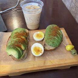 Iced Latte Eggy Avocado Toast Iced Latte Eggy Avocado Toast