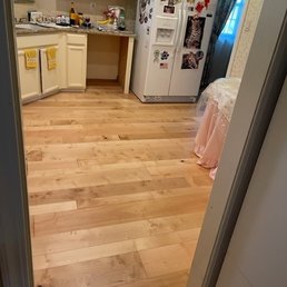 Looking at the kitchen. I had my doubts about putting wood under the dishwasher spot, but it works. Looking at the kitchen. I had my doubts about putting wood under the dishwasher spot, but it works.