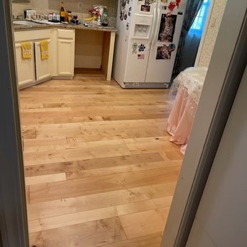 Diablo Flooring - Looking at the kitchen. I had my doubts about putting wood under the dishwasher spot, but it works. - Flooring Near Me - Danville, California Diablo Flooring - Looking at the kitchen. I had my doubts about putting wood under the dishwasher spot, but it works. - Flooring Near Me - Danville, California