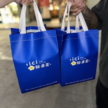 ICI Tea Drinks - We called in to order ahead and they put our orders in insulated bags with cup holders - Bubble Tea Near Me - San Gabriel, California ICI Tea Drinks - We called in to order ahead and they put our orders in insulated bags with cup holders - Bubble Tea Near Me - San Gabriel, California
