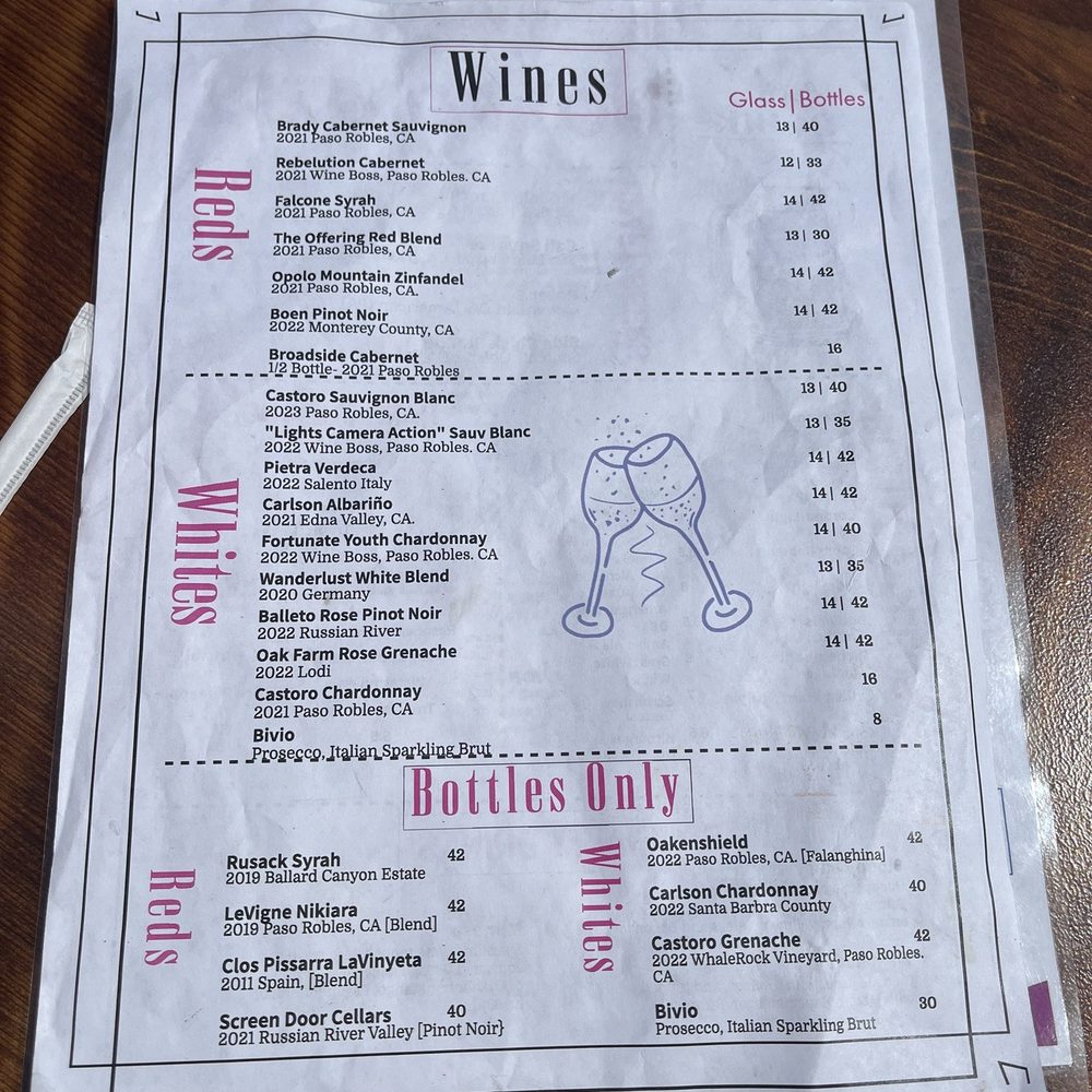 Morro Grill - Drink menu - American Near Me - Morro Bay, California