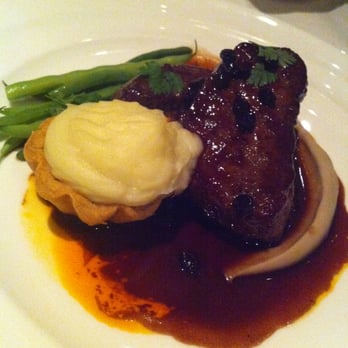 Le Papillon - Noisettes of Red Deer with Chestnut Puree, Huckelberries a Parsnip Tart - French Near Me - San Jose, California