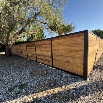 B&C Custom Fencing - Custom redwood tongue and groove fence with metal frame - Fences & Gates Near Me B&C Custom Fencing - Custom redwood tongue and groove fence with metal frame - Fences & Gates Near Me