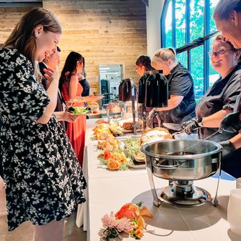 Vibrant Occasions Catering - Herb Crusted Prime Rib Carving Station at Rusty Tractor Vineyards, Little Rock, AR - Caterers Near Me - Benton, Arkansas