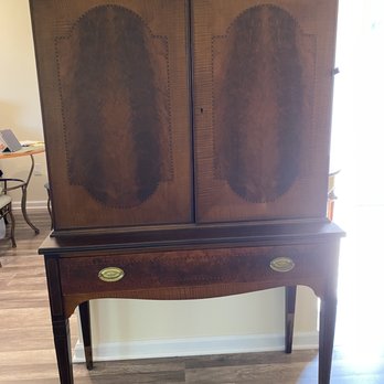 Simonik Moving & Storage - This is a beautiful antique pie safe that had all four legs deeply gouged and scratched. - Movers Near Me - Bound Brook, New Jersey Simonik Moving & Storage - This is a beautiful antique pie safe that had all four legs deeply gouged and scratched. - Movers Near Me - Bound Brook, New Jersey