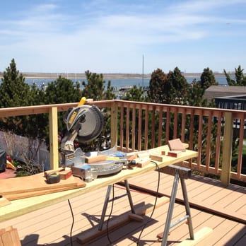 Flahive Contracting Incorporated - a deck with a sawhorse - General Contractors Near Me - Fresh Meadows, New York