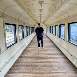 Travel Town Museum - Inside a train car.