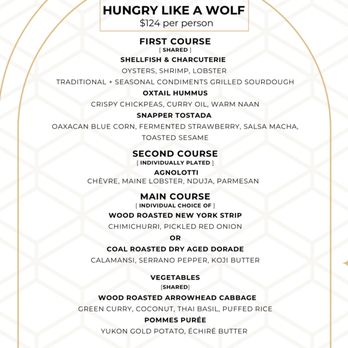 Sparrow + Wolf - Set menu we got - New American Near Me - Las Vegas, Nevada Sparrow + Wolf - Set menu we got - New American Near Me - Las Vegas, Nevada