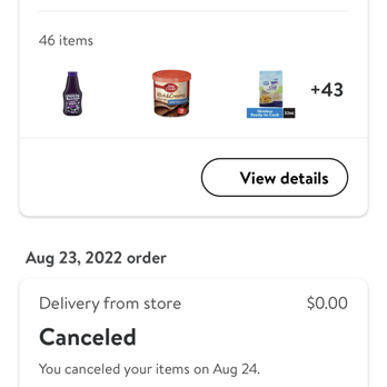 Walmart - This is how many times I've had to cancel a order because they aren't being delivered - Department Stores Near Me - Wilmington, Delaware Walmart - This is how many times I've had to cancel a order because they aren't being delivered - Department Stores Near Me - Wilmington, Delaware
