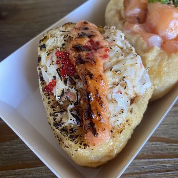 Atoyubu - $5 MYUNGRAN CRAB: imitation crab with torched cod roe (crunchy fish eggs) on top of sushi rice and wrapped in a sweet tofu skin - Japanese Near Me - Buena Park, California Atoyubu - $5 MYUNGRAN CRAB: imitation crab with torched cod roe (crunchy fish eggs) on top of sushi rice and wrapped in a sweet tofu skin - Japanese Near Me - Buena Park, California