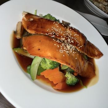 Tokyo Sushi - Salmon teriyaki plate with mixed vegetables - Sushi Bars Near Me - Baltimore, Maryland