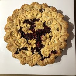 Wild Crow Pie - Marionberry pie with decorative topping