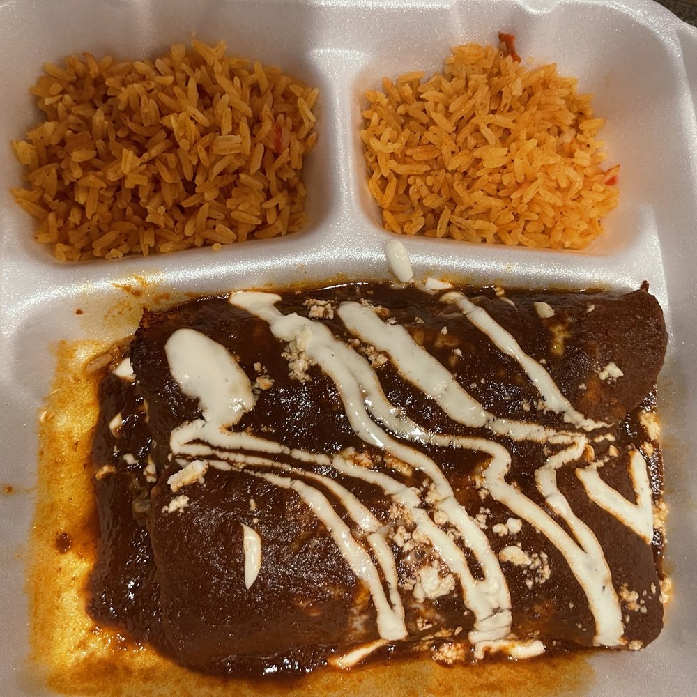 Xclusive Taqueria Moderna - Steak enchiladas with mole sauce - Mexican Near Me - Ladera Ranch, California