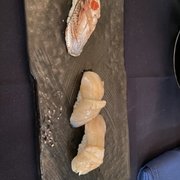 Photo of Soichi Sushi - San Diego, CA, United States. 1 Kamasu (barracuda) $5 and 2 scallop $12