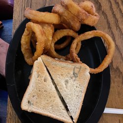 Iron Horse Grill - Patty melt with onion rings