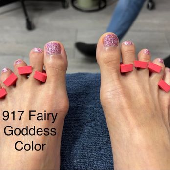 Lena's Nails - My sparkly Fairy Goddess toe nails - Nail Salons Near Me - Castro Valley, California