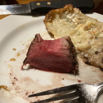 Cattlemens Steakhouse - The remnants of my filet and potato. - Steakhouses Near Me - Redding, California
