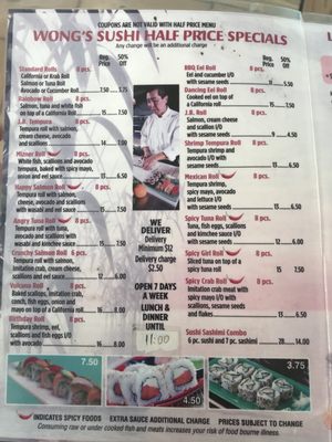 Menu photo 3 Wong's Takeout Restaurant Plantation, FL