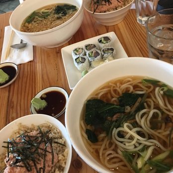 Fukada - Noodle Combination (hot udon) with Spicy Tuna Don (brown rice) - Japanese Near Me - Irvine, California Fukada - Noodle Combination (hot udon) with Spicy Tuna Don (brown rice) - Japanese Near Me - Irvine, California