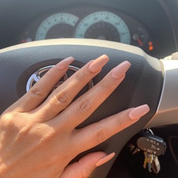 Royal Nails - Coffin shape with gel 122 - Nail Salons Near Me - Anaheim, California