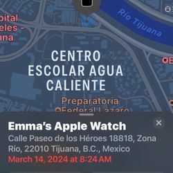 Holiday Inn Tijuana - My Apple watch last location