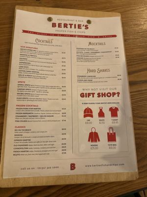 Menu photo 2 Berties Proper Fish & Chips Edinburgh, EDH Menu photo 2 Berties Proper Fish & Chips Edinburgh, EDH