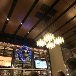 TVs and some holiday decorations in the bar area. TVs and some holiday decorations in the bar area.