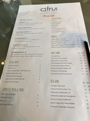 Menu photo 3 Citrus Fresh Grill Aliso Viejo, CA Menu photo 3 Citrus Fresh Grill Aliso Viejo, CA