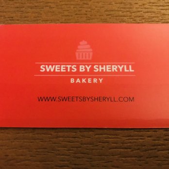 Sweets by Sheryll - a red business card - Cupcakes Near Me Sweets by Sheryll - a red business card - Cupcakes Near Me