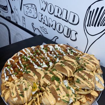 Krave It Pizza & Sandwich Joint - Large World Famous Cheeseburger Pizza & Honey Sriracha - Sandwiches Near Me - Bayside, New York