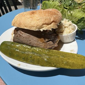 Meetinghouse - Hot Roast Beef Sandwich w/horseradish & a pickle - Beer Bar Near Me - Philadelphia, Pennsylvania Meetinghouse - Hot Roast Beef Sandwich w/horseradish & a pickle - Beer Bar Near Me - Philadelphia, Pennsylvania