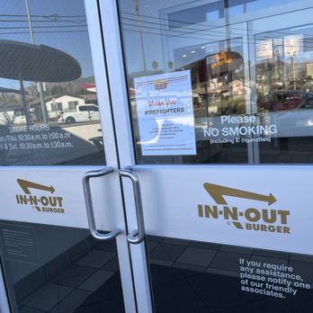 In-N-Out Burger - 1/14/25 FYI. Business hours. And thanks for supporting the fire fighters!! - Burgers Near Me - San Fernando, California